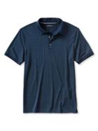 Banana Republic Mens Luxe Touch Dot Polo Size L Tall - Navy Star