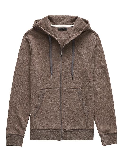 Banana Republic Mens Waffle-knit Hoodie Heather Charcoal Gray Size Xxs