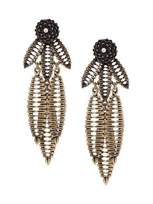 Banana Republic Blooming Bud Metal Drop Earring Size One Size - Brass