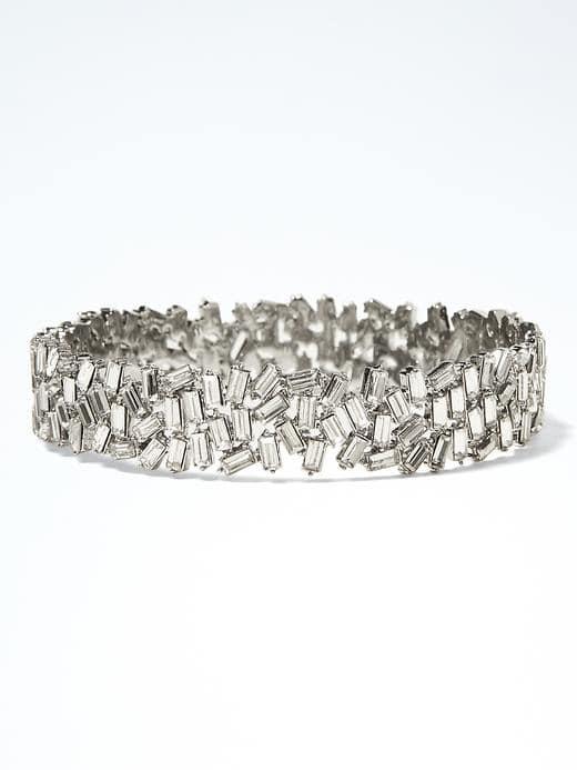 Banana Republic Crystal Cut Bracelet - Silver