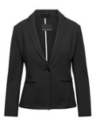 Banana Republic Womens Classic-fit Machine-washable Ponte Blazer Black Size 8