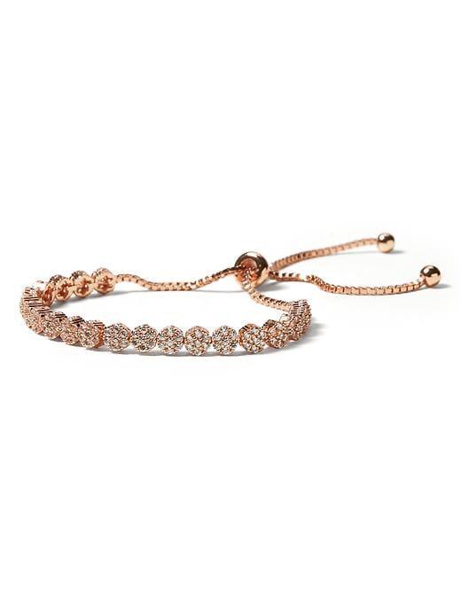 Banana Republic Womens Sparkle Circle Bracelet Rose Gold Size One Size