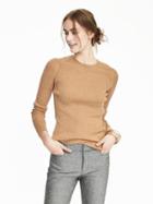 Banana Republic Extra Fine Merino Wool Crew Pullover Size L - Camel