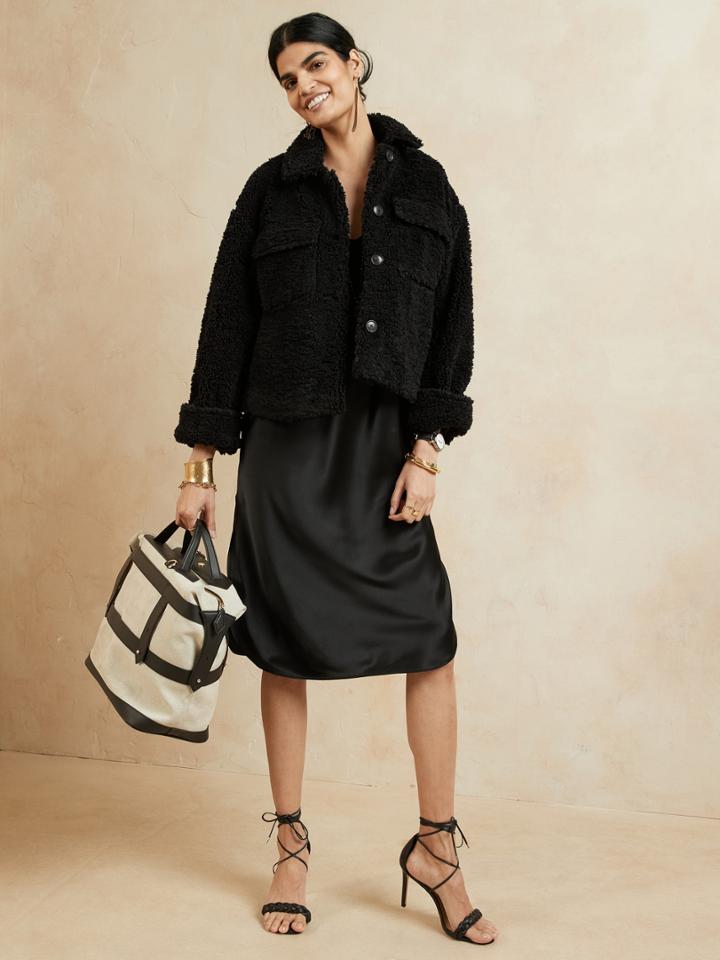 Cropped Sherpa Trucker Jacket