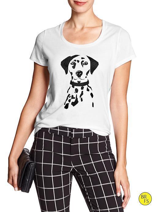Banana Republic Factory Dalmatian Graphic Tee - White