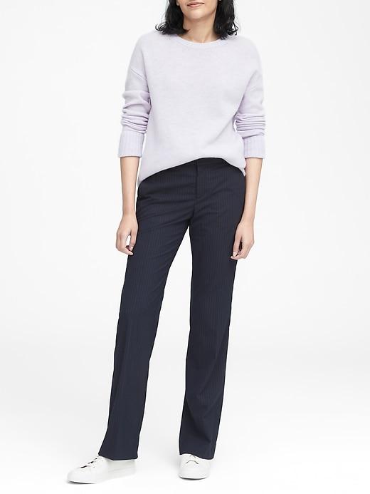 Banana Republic Petite Logan Trouser-fit Washable Pinstripe Pant