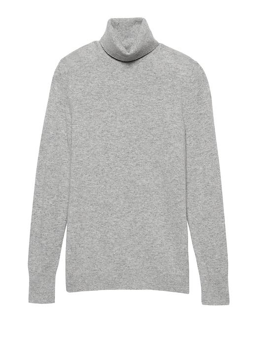 Banana Republic Womens Feather-touch Turtleneck Sweater Medium Heather Gray Size M