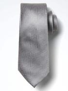 Banana Republic Mens Herringbone Silk Tie - Gray Sky