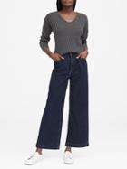 Banana Republic Japan Online Exclusive High-rise Wide-leg Pleated Ankle Jean