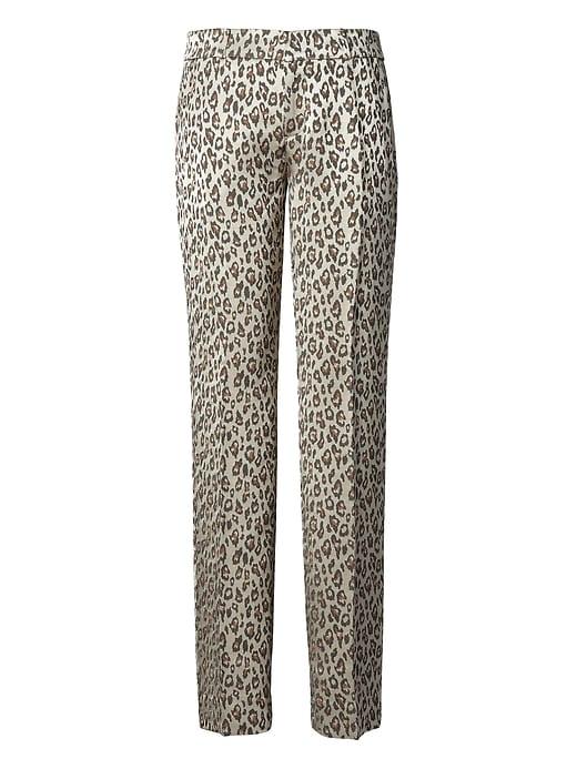 Banana Republic Womens Avery Fit Animal Print Pant - Tan