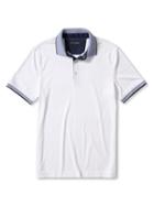 Banana Republic Mens Stripe Trim Cotton Polo Size Xl Tall - White