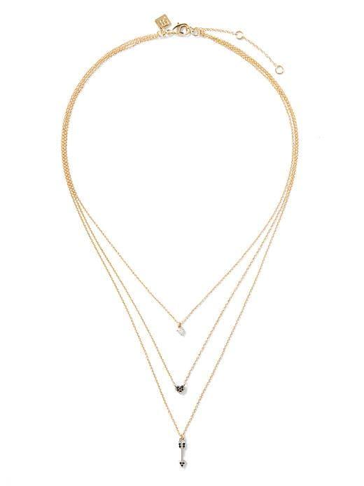 Banana Republic Delicate Sweetheart Necklace - Mixed Metal