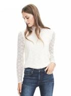 Banana Republic Womens Long Sleeve Mock Neck Top Size L - Cocoon