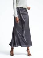Banana Republic Womens Flounce Maxi Skirt - Mink Grey
