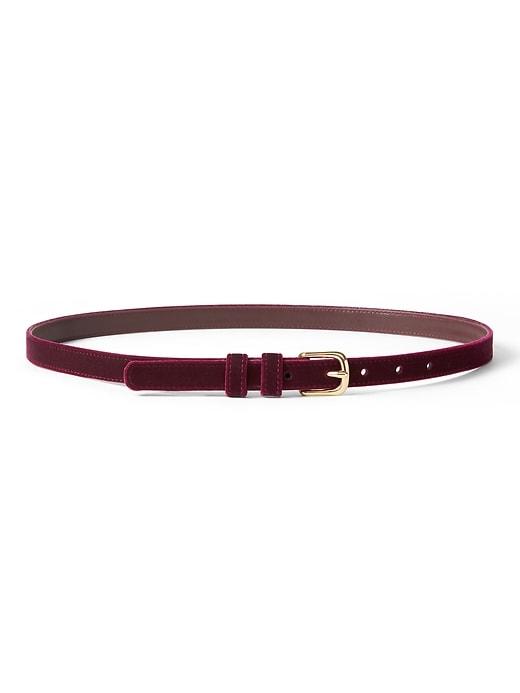 Banana Republic Womens Red Velvet Small Trouser Belt Burgundy Red Size Xs