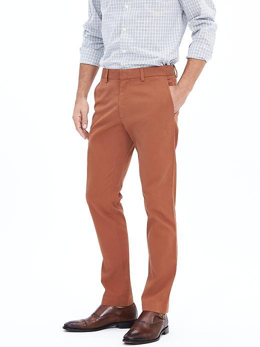 Banana Republic Mens Fulton Skinny Bold Color Chino Size 30w 30l - Autumn Foliage