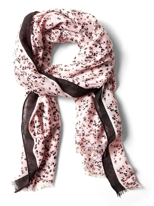 Banana Republic Womens Ditsy Floral Sheer Rectangular Scarf Blush Pink Size One Size