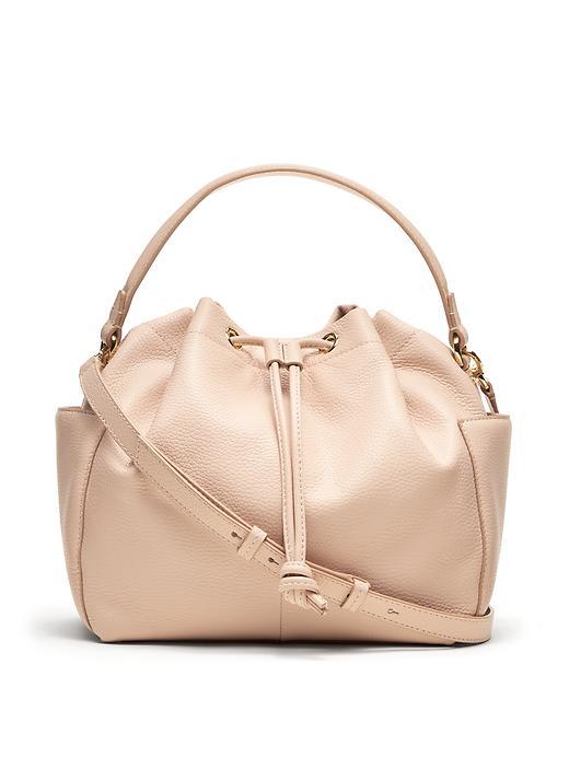 Banana Republic Italian Leather Drawstring Shoulder Bag Size One Size - Blush