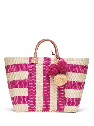 Banana Republic Womens Mar Y Sol   Collins Pom Pom Tote Wispy Pink Size One Size