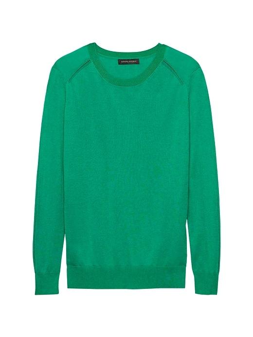 Banana Republic Womens Silk Cotton Crew-neck Sweater Kelly Green Size M