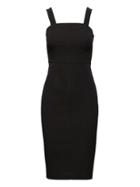 Banana Republic Womens Square-neck Bi-stretch Sheath Dress Black Size 14