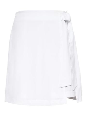 Banana Republic Womens Life In Motion Performance Stretch Wrap Skort White Size 2
