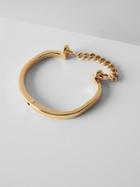 Banana Republic Giles &amp; Brother Stirrup Chain Hinge Cuff Size One Size - Gold