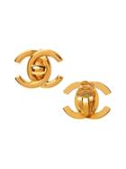 Banana Republic Mens Luxe Finds   Chanel Gold Turnlock Earring Golden Hour Size One Size