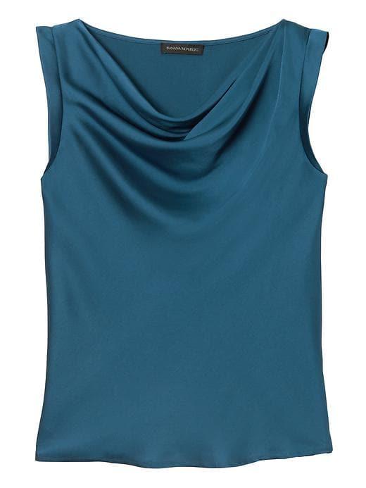 Banana Republic Womens Cowl Neck Top - Majestic Blue