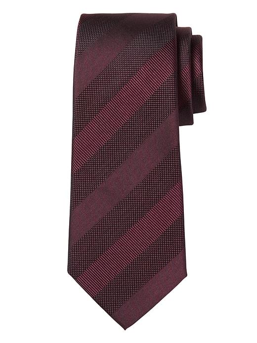 Banana Republic Textured Stripe Silk Nanotex Tie