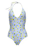 Banana Republic Womens Onia   Nina Lemon Print One-piece Lemon Juice Size S