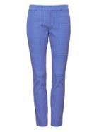 Banana Republic Womens Petite Sloan Skinny-fit Print Pant Blue Multi Size 14