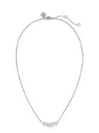 Banana Republic Womens Aligned Marquise Pendant Necklace Silver Size One Size