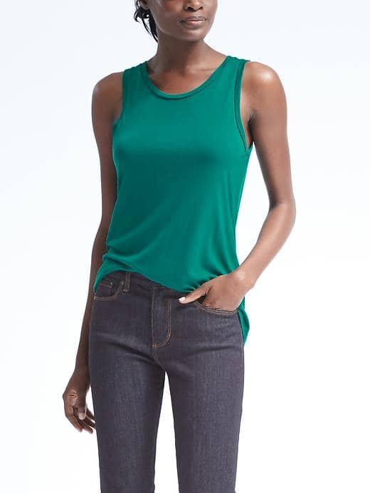Banana Republic Womens Modal Tank - Cosmic Teal