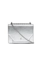 Banana Republic Womens Envelope Micro Metallic Shoulder Bag - Silver