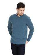 Banana Republic Mens Merino Wool Pullover Crew - Blue Jean