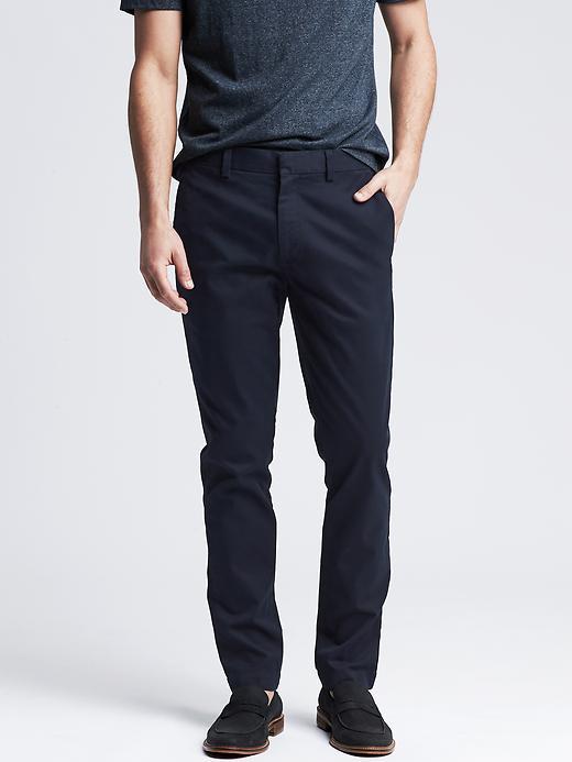 Banana Republic Mens Fulton Skinny Cotton Chino Size 28w 28l - Preppy Navy