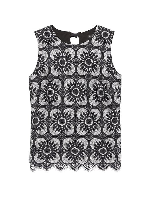 Banana Republic Womens Lace Tie-back Top Black Size Xxl