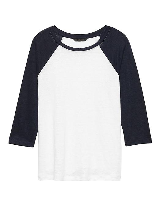 Banana Republic Linen Baseball T-shirt