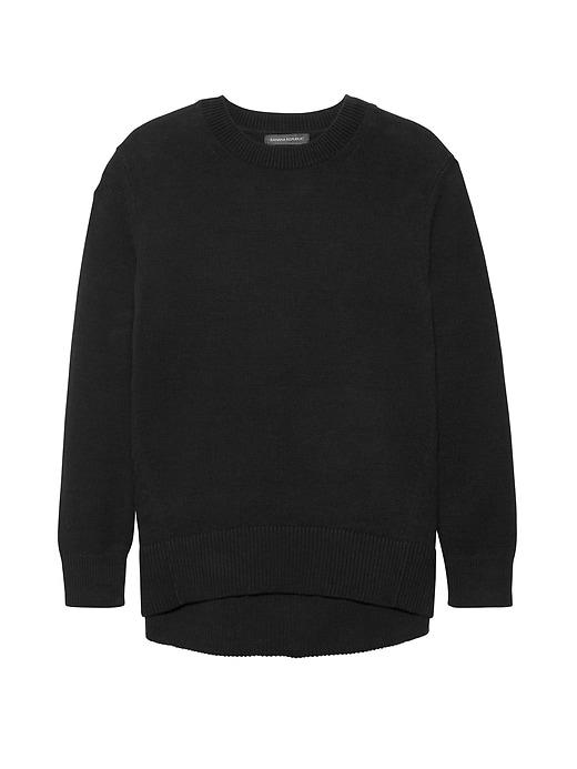 Banana Republic Womens Petite Supersoft Cotton Blend V-neck Sweater Black Size S