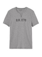 Banana Republic Mens Br Graphic Crew-neck T-shirt Gray Size M