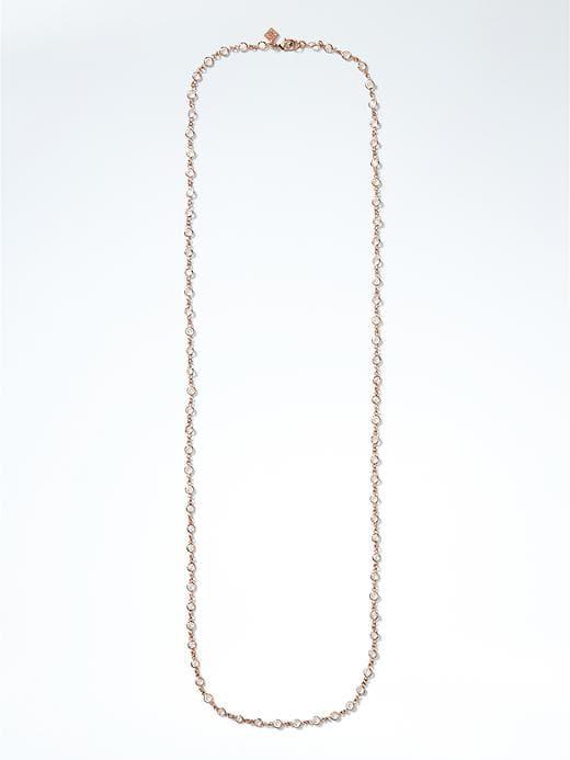 Banana Republic Delicate Bare Stone Layer Necklace - Rose Gold