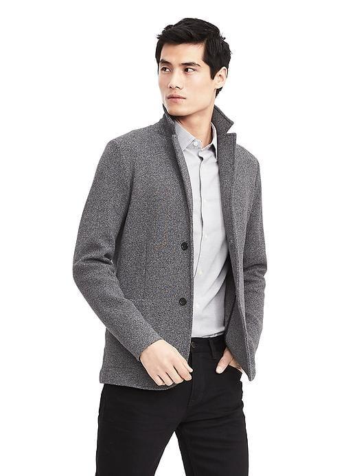 Banana Republic Mens Cotton Sweater Blazer - Dark Charcoal