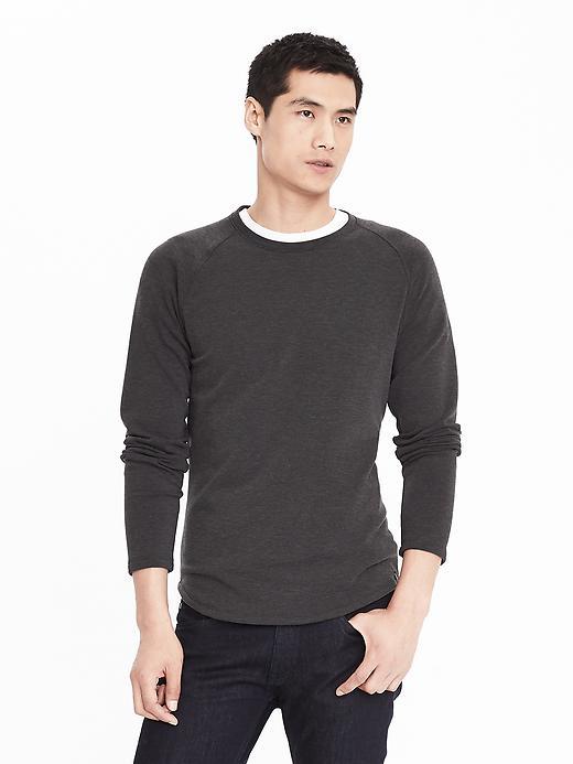Banana Republic Mens Polar Tech Raglan Crew - Charcoal
