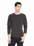 Banana Republic Mens Polar Tech Raglan Crew - Charcoal