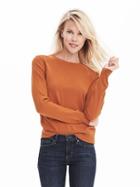 Banana Republic Womens Todd &amp; Duncan Cashmere Crew Pullover Sweater Size L - Rust