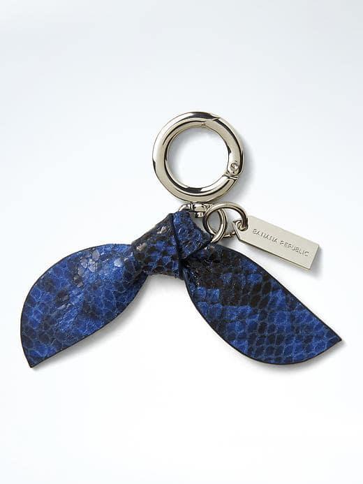 Banana Republic Snake Effect Leather Bag Knot - Deep Royal