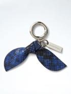 Banana Republic Snake Effect Leather Bag Knot - Deep Royal