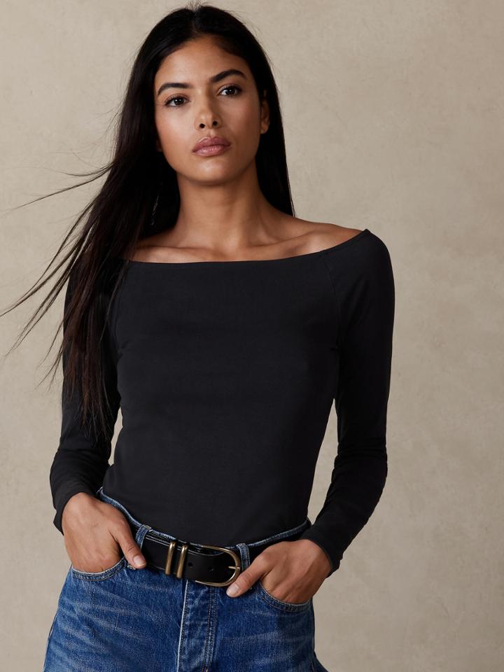 Refined Boat-neck T-shirt