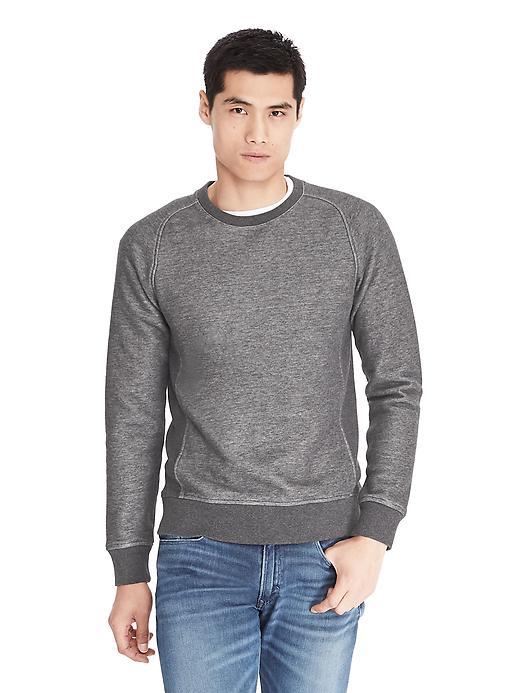 Banana Republic Mens Fleece Sweatshirt Crew - Dark Gray